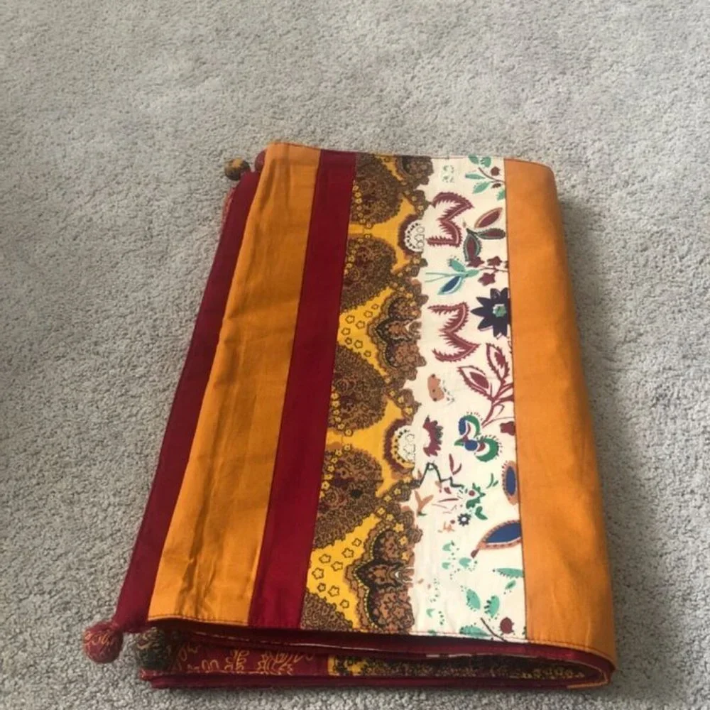 PIER 1 IMPORTS Multi-Color Paisley Stripes TABLE RUNNER 72” x 13”‎ Fall winter